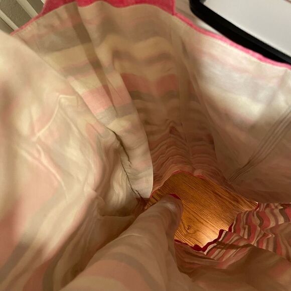 Ann Taylor LOFT Dress Womens 16 Striped Linen Blend Mini Belted Cut Out Back - Picture 10 of 13